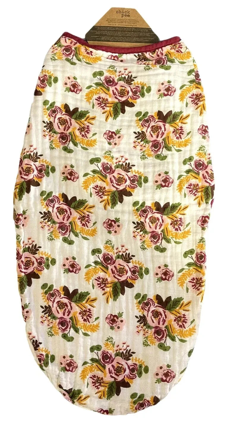 Floral Muslin Swaddle Blanket