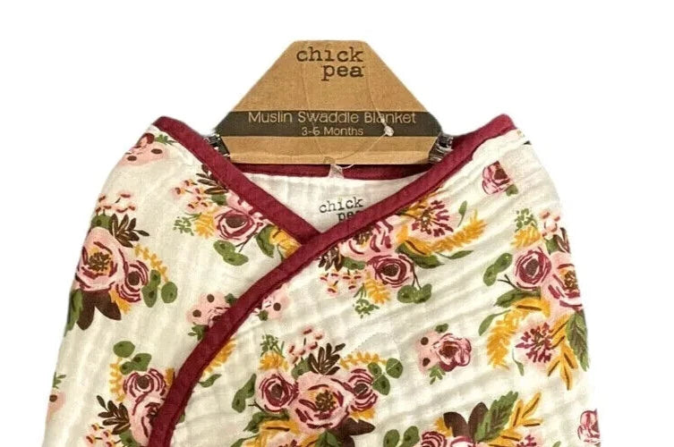 Floral Muslin Swaddle Blanket