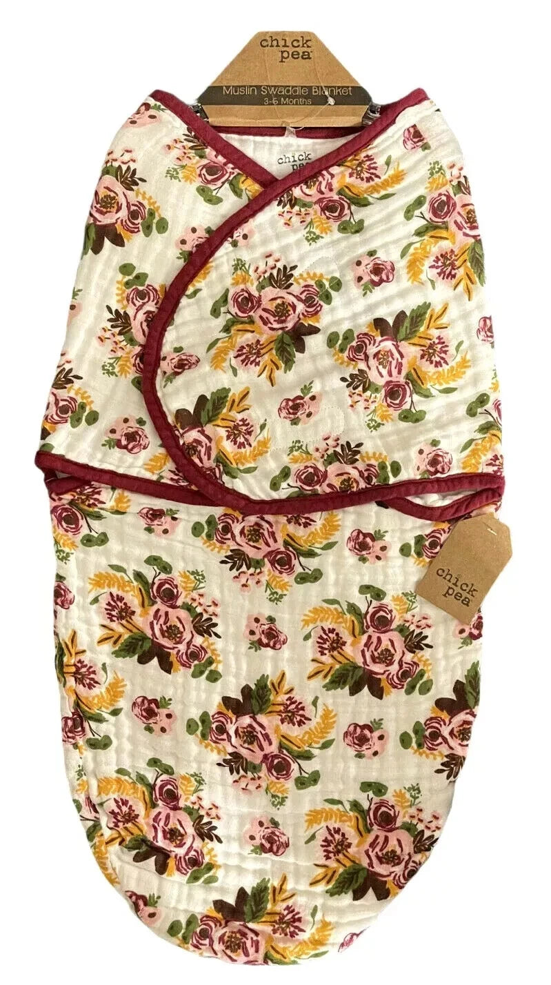 Floral Muslin Swaddle Blanket